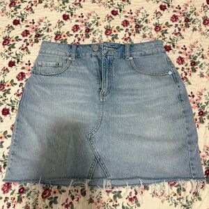 Garage Light Blue Denim Mini Skirt
